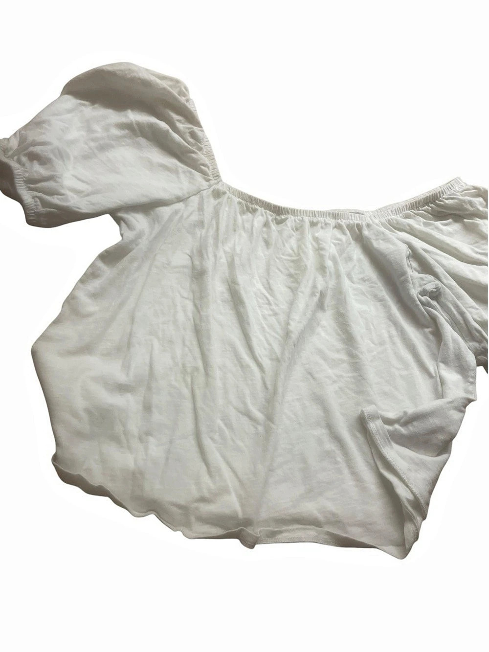 Old Navy White Crop Top Size Large Like New